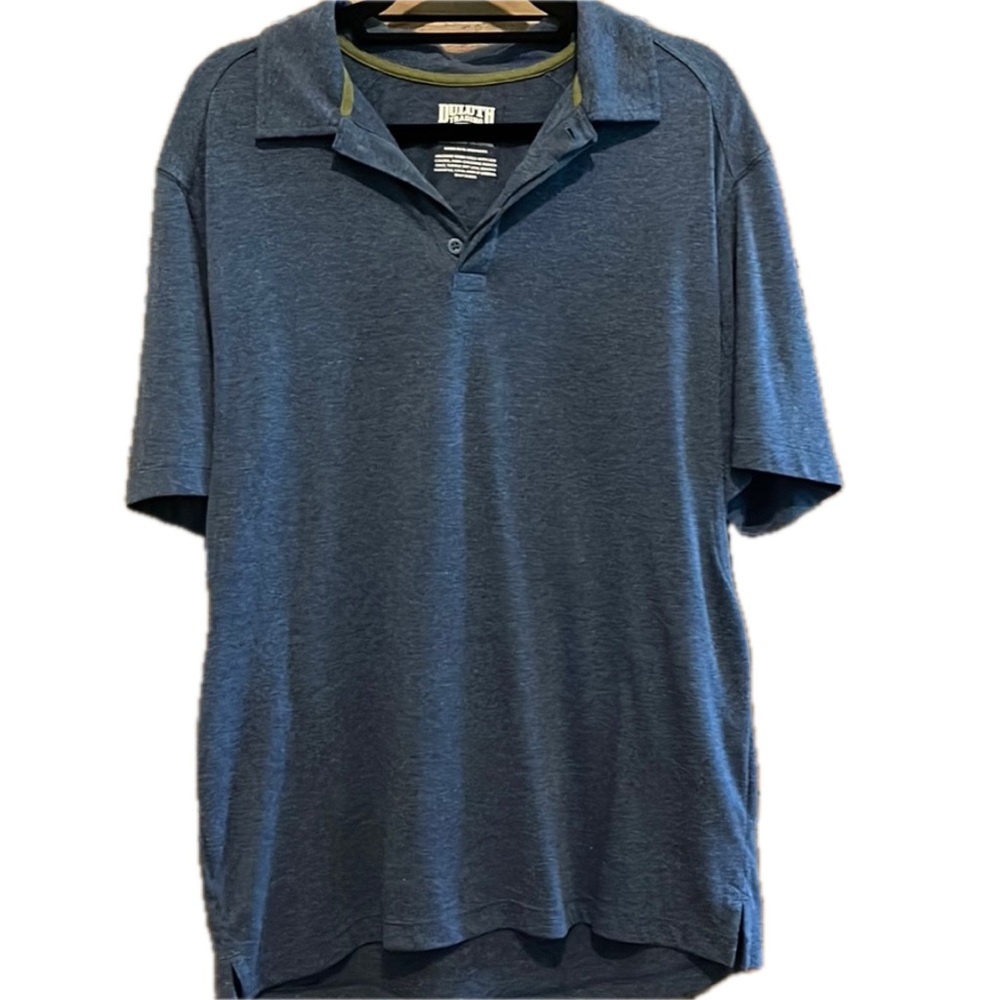 Duluth Trading Company Men's Blue Short Sleeve Polo Shirt Size Medium